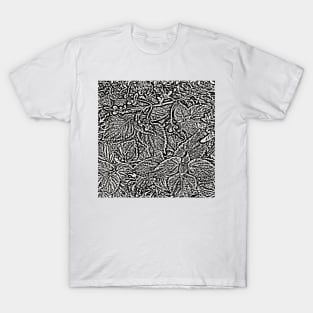 Leaves #7 in Black & White T-Shirt